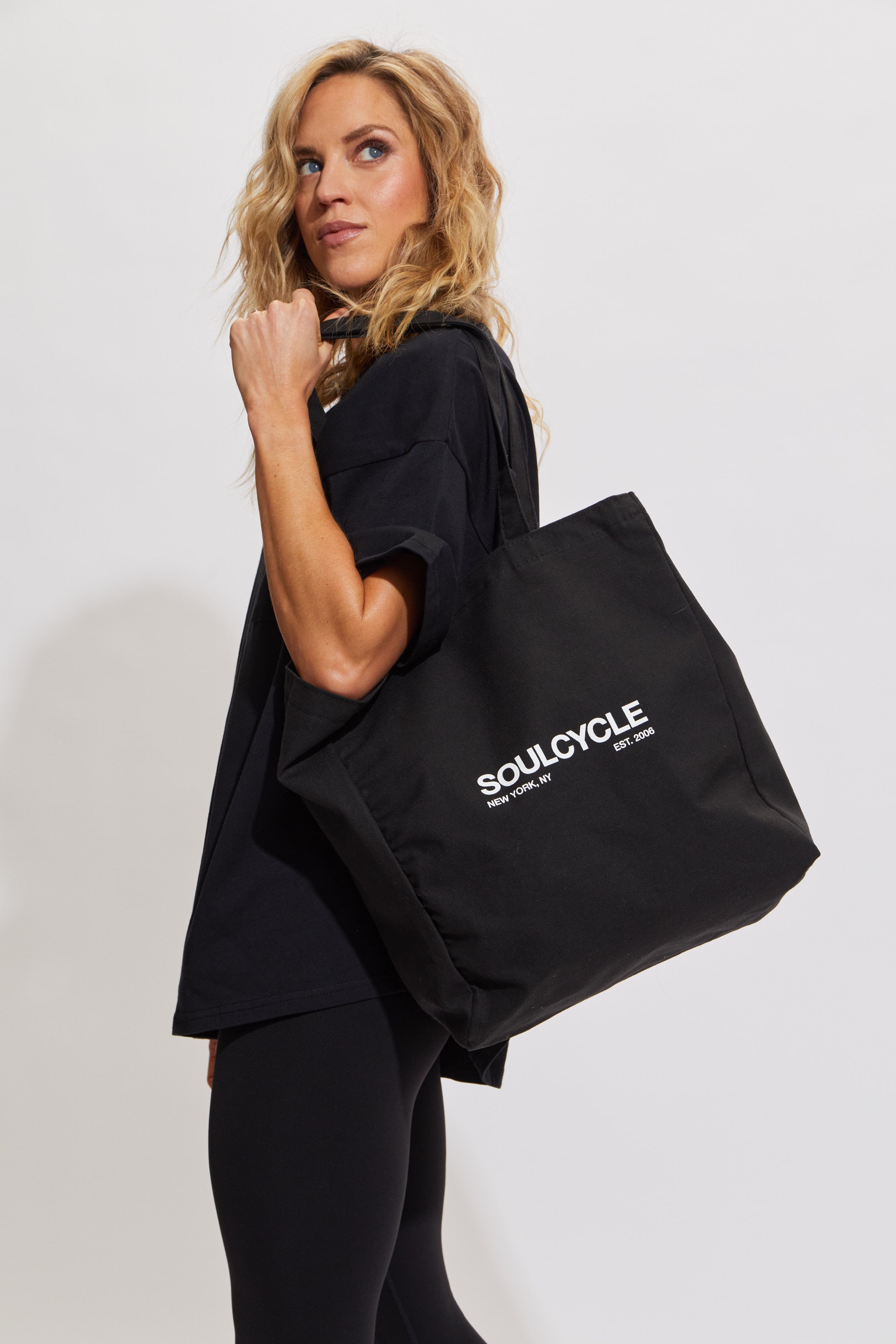 Black SoulCycle Tote
