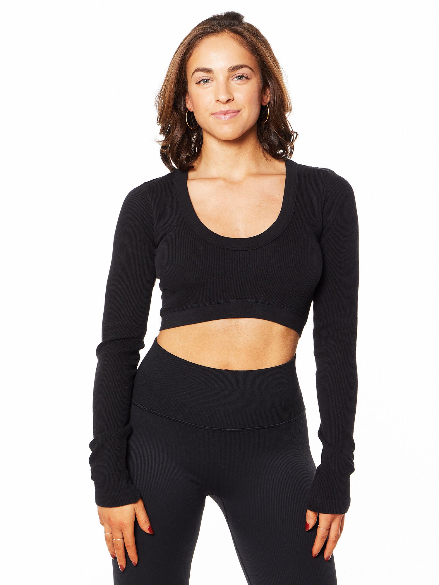 Seamless Ribbed Cropped Serene Long Sleeve