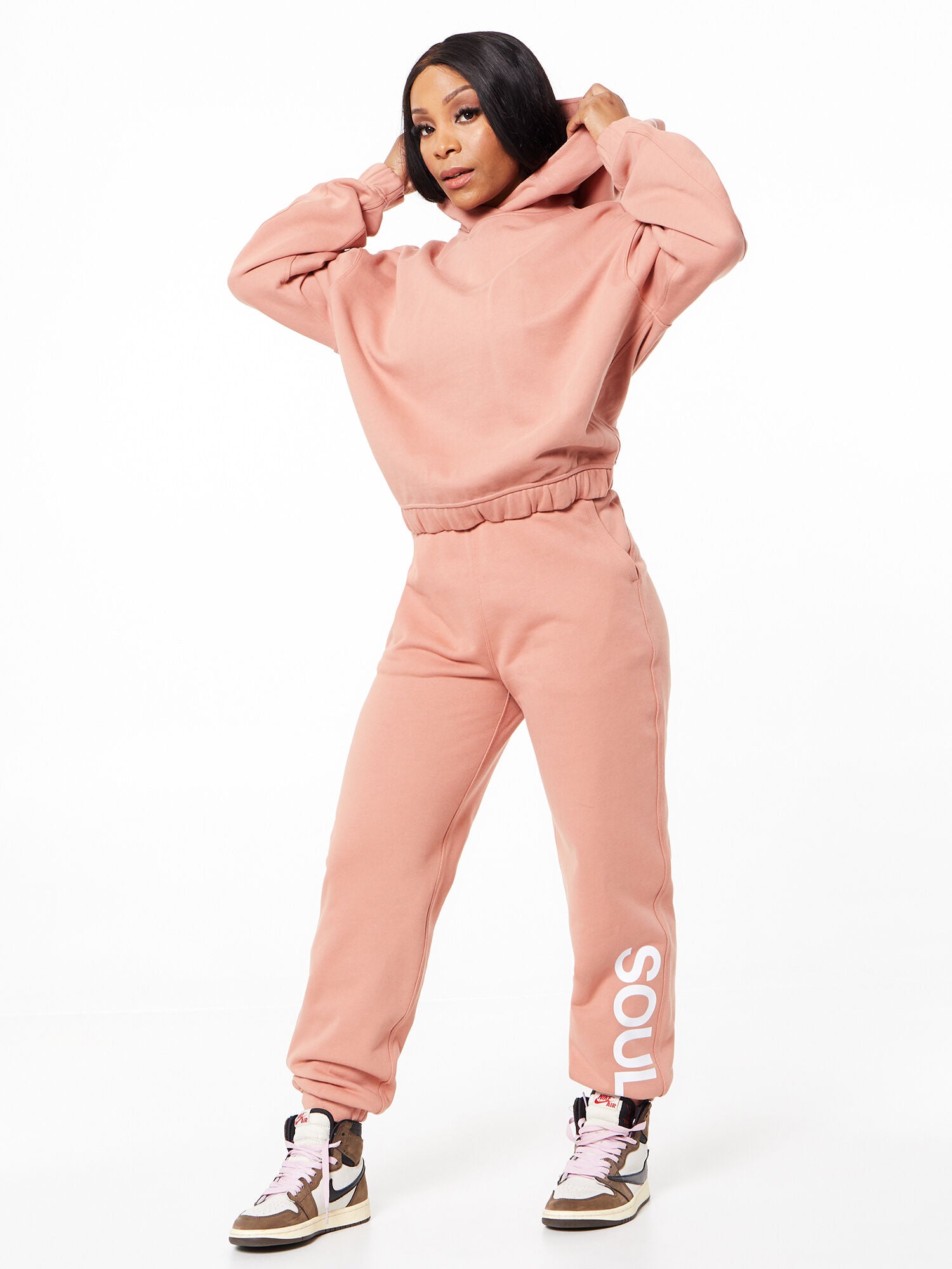 Comfort Cropped Hoodie - Canyon Rose