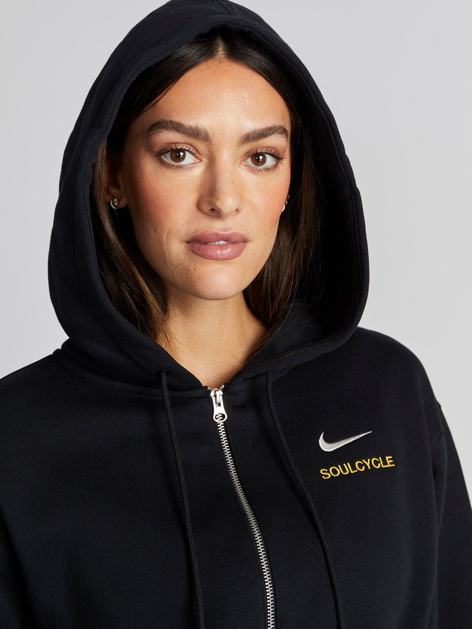 LOOSE CROP FULL ZIP HOODIE