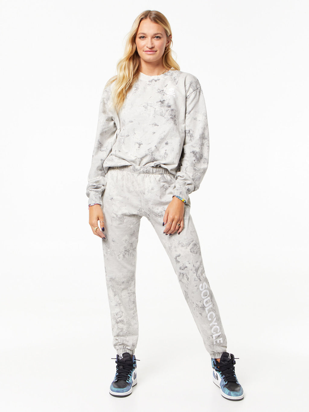 Tie-Dye Billie Sweatpant Black/White