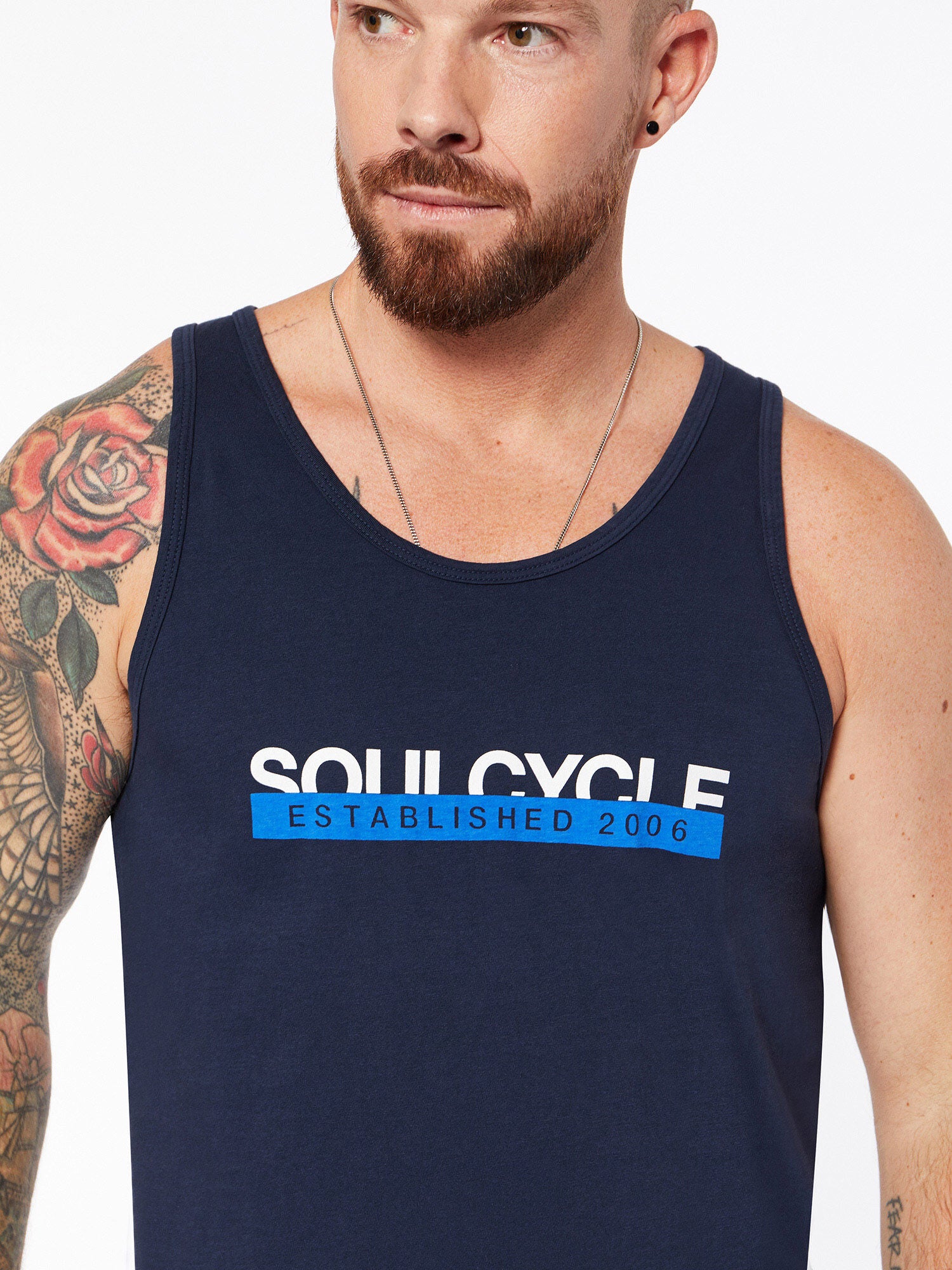 NEW SOULCYCLE BARN Navy White Tank Top orders Hamptons- Size Medium