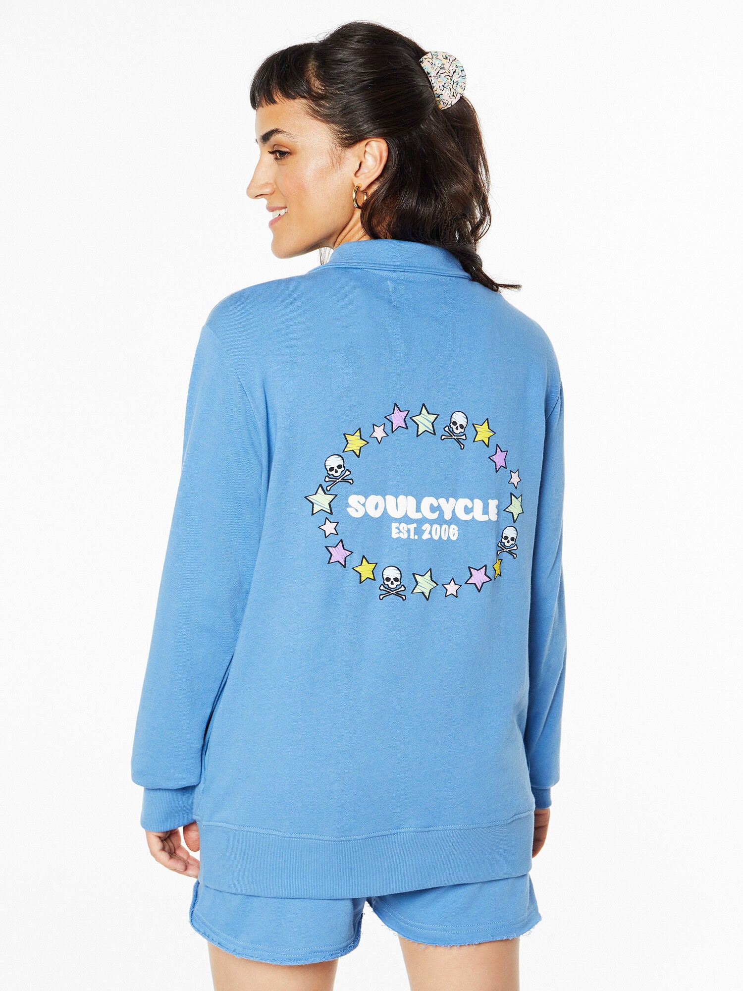 Drew 1/4 Zip Sweatshirt Blue