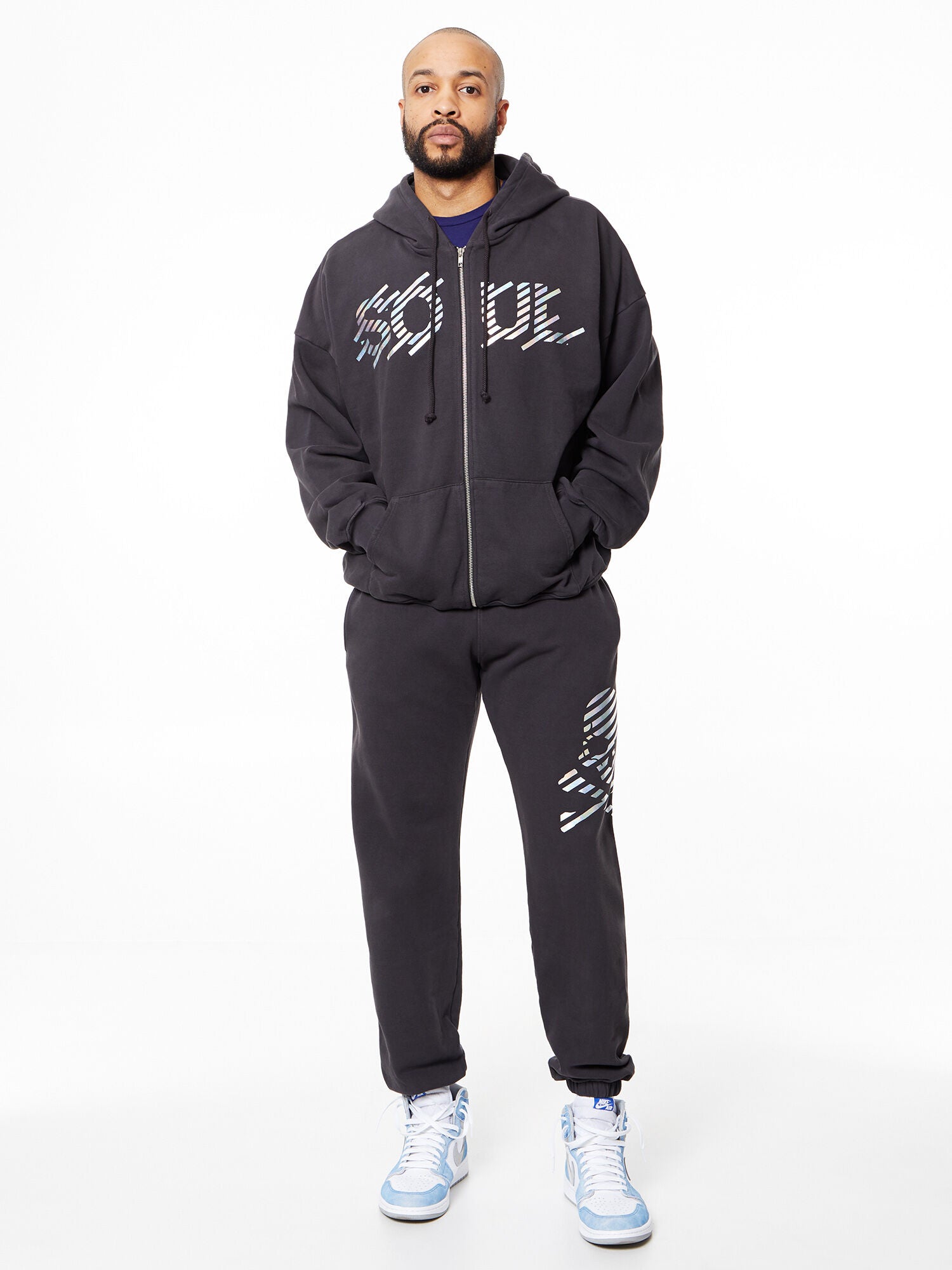 JAMES ZIP UP CHARCOAL