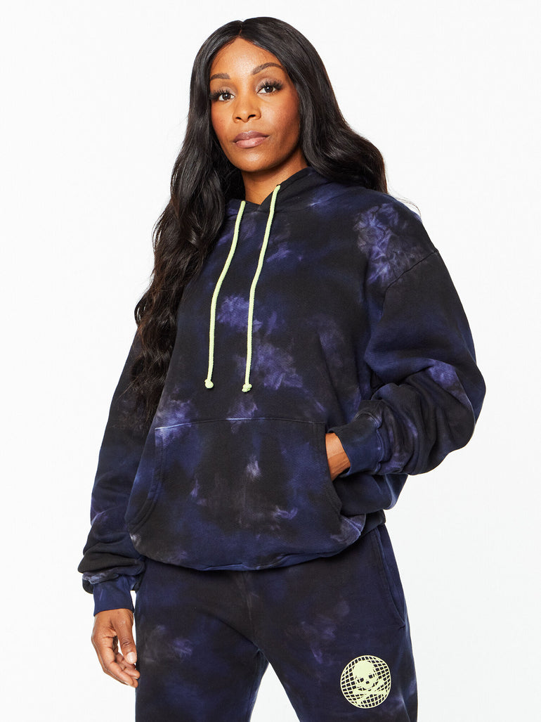 Kingsley Hoodie Tie Dye Navy Blue